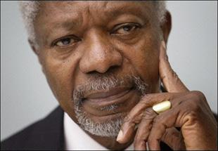 The Kenyan government on Monday rejected a mediation mission by former UN chief Kofi Annan, seen here in 2007. (AFP/File/Fabrice Coffrini) 