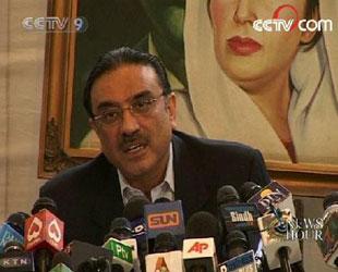 Asif Ali Zardari, Co-Chairman of Pakistan People's Party.(CCTV.com)