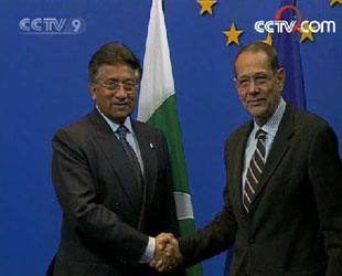 Musharraf also met with EU's top diplomat Javier Solana.(CCTV.com)