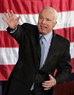 The photo shows Republican presidential hopeful Sen. John McCain on Feb. 19, 2008.(Xinhua/AFP Photo)