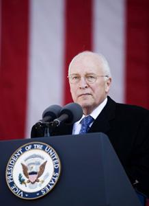 Vice President Richard Cheney addresses at Arlington National Cemetery during Veteran's Day ceremonies in Washington, DC, Nov. 11, 2007. (Xinhua/Reuters File Photo)