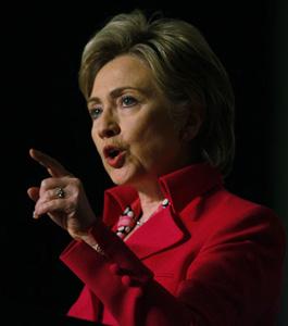 U.S. Democratic presidential candidate Senator Hillary Clinton speaks during an appearance at the 38th Constitutional Convention of the Pennsylvania American Federation of Labor and Congress of Industrial Organizations in Philadelphia, Pennsylvania April 1, 2008. (Xinhua/Reuters Photo)