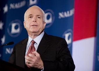 Republican presidential candidate U.S. Senator John McCain speaks to the National Association of Latino Elected and Appointed Officials (NALEO) 25th Annual conference and political convention in Washington, DC, June 28, 2008. (Xinhua/Reuters, File Photo)