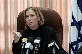 Israeli Foreign Minister and Kadima Party leader Tzipi Livni speaks during a faction meeting at the Knesset, Israel's Parliament, in Jerusalem, Monday, Nov. 3, 2008.(AP Photo/Tara Todras-Whitehill)