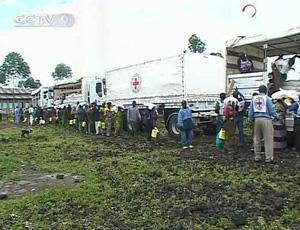 The International Committee of the Red Cross has continued to distribute food to the Democratic Republic of Congo.(CCTV.com)