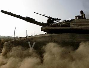 Israeli tanks have advanced into the southern Gaza Strip. Tuesday's move drew mortar fire from Palestinian militants.