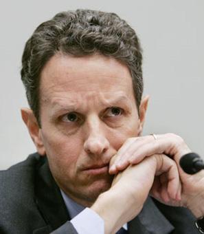 New York Federal Reserve President Timothy Geithner testifies at the U.S. House Financial Services Committee in this July 24, 2008 file photo.(Xinhua/Reuters, File Photo)