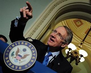 Senate majority leader Harry Reid, seen here on January 7, 2008.(AFP/File/Karen Bleier)