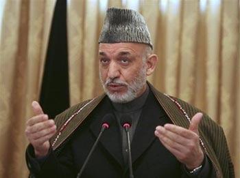 Afghan President Hamid Karzai speaks during a press conference at the presidential palace in Kabul, Afghanistan, Saturday, March 28, 2009. Karzai said that the new U.S. strategy for the worsening conflict in his country is 'better than we were expecting' and provides the right solutions for the problems afflicting the region.(AP Photo/Rafiq Maqbool) 