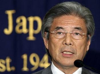 Japanese Foreign Minister Hirofumi Nakasone speaks during a press conference at the Foreign Correspondents' Club of Japan in Tokyo Tuesday, April 7, 2009. Nakasone warned Tuesday that the U.N. Security Council must give a strong response to North Korea's recent rocket launch or risk losing its authority.(AP Photo/Koji Sasahara) 