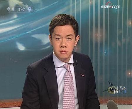 CCTV-9 news anchor James Chau