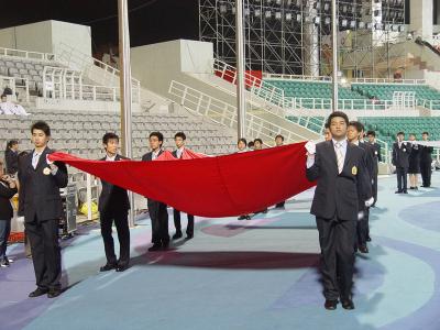 10月28日晚,第四届东亚运动会最后一次开幕式预演在澳门运动