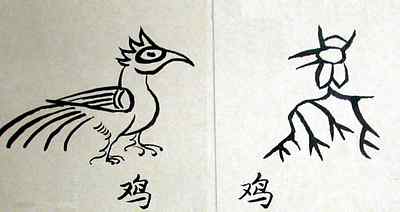 鸡的象形字图片怎么写图片