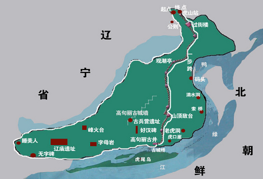 丹东旅游路线图图片